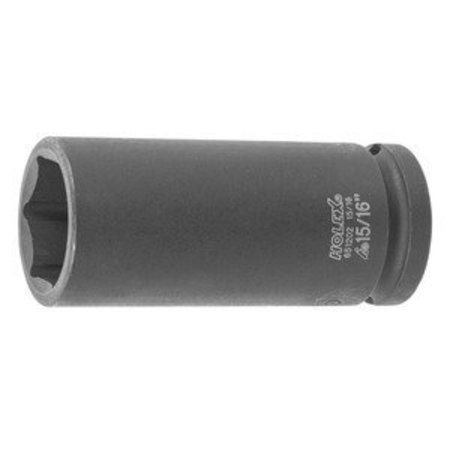 HOLEX Impact Socket, 1/2 inch Drive, 6 pt, Deep, 15/16 inch 651202 15/16